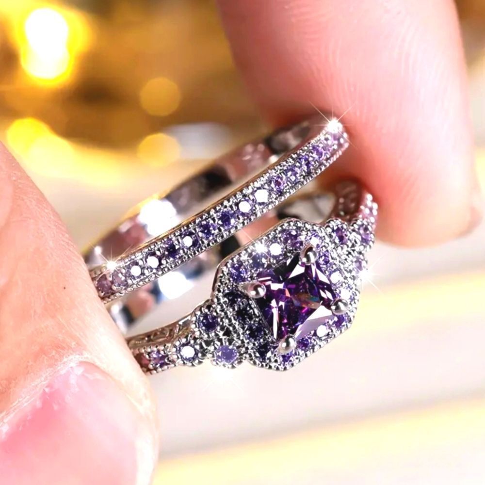 Ladies Simulated Diamond Elegant bridal set sz 6